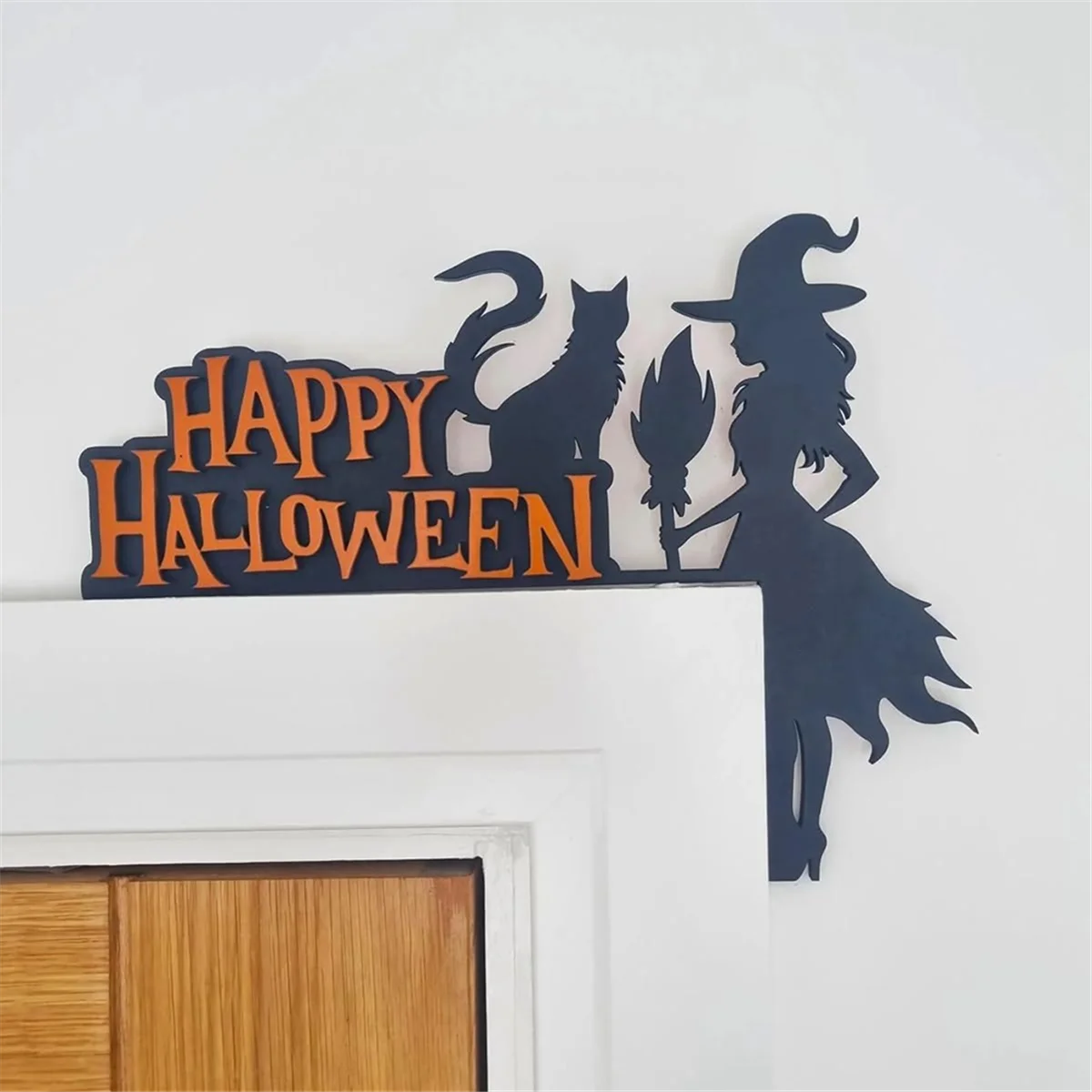 ABJY Décoration de cadre de porte d’Halloween, panneau d’angle de porte d’Halloween, statue de décoration de cadre de porte, A3