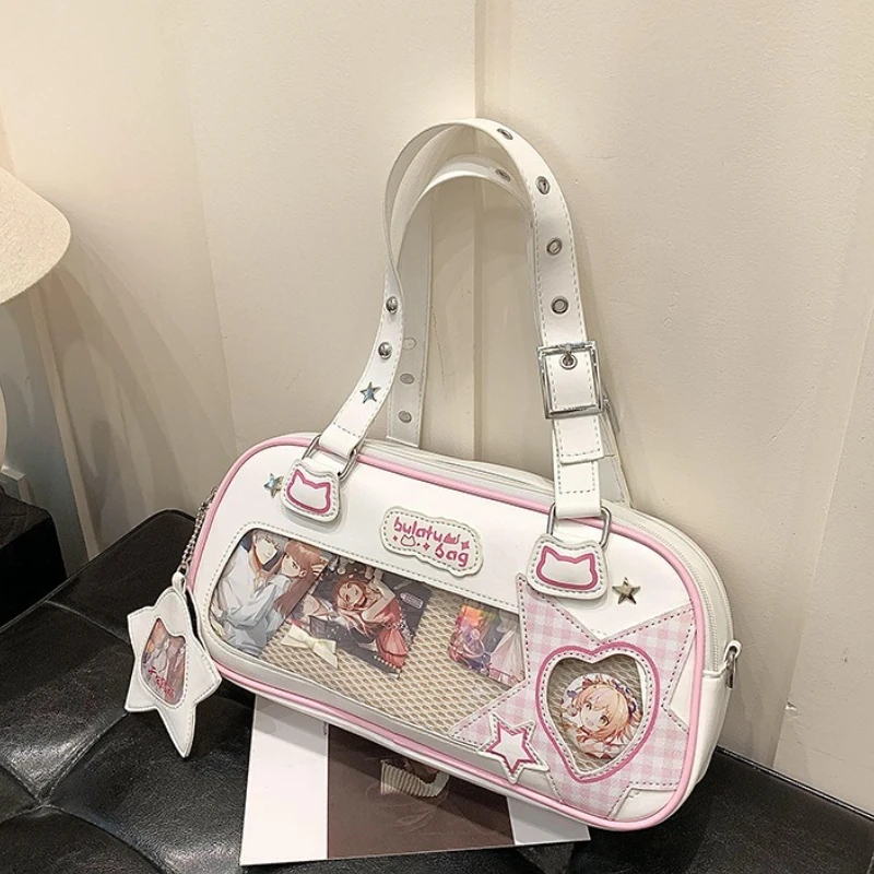 

Y2K милая женская новая нишевая сумка с героями мультфильмов, модная тенденция, универсальная сумка на одно плечо, повседневная сумка-тоут для милых девочек