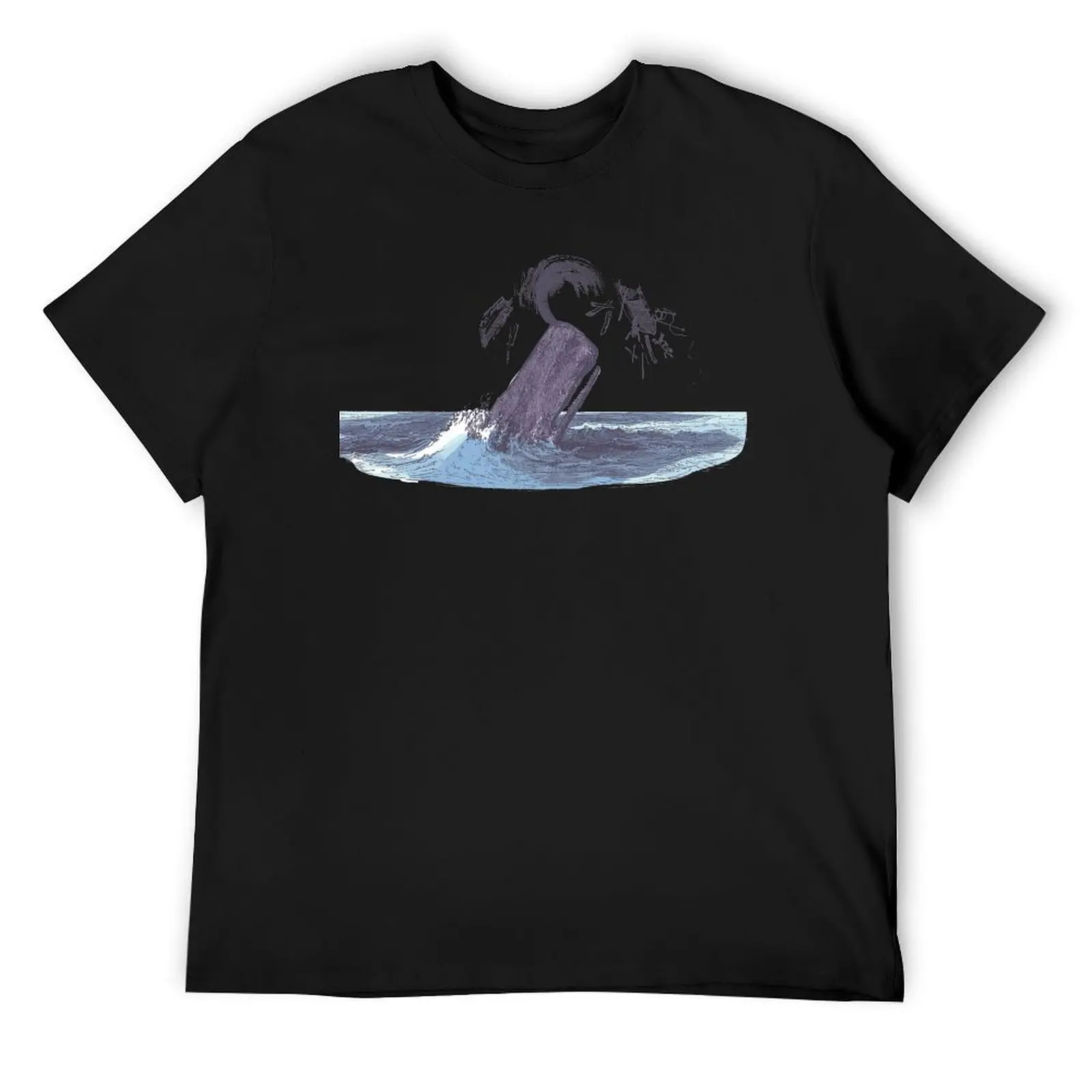 Whale Shipwreck T-Shirt street wear vintage graphic tee blanks sweat mens shirts graphic tee