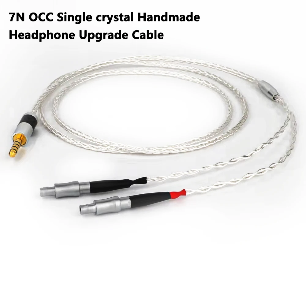 

Preffair HIFI 4,4 мм сбалансированный штекер 8-жильный 7N OCC монокристаллический кабель для обновления наушников ручной работы для HD800 HD800S HD820 D1000
