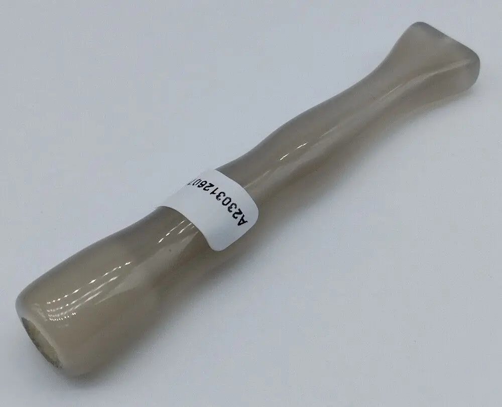 أنبوب فلتر سجائر من العقيق الرمادي الدخاني الطبيعي المنحوت يدويًا مقاس L 81 مم #1