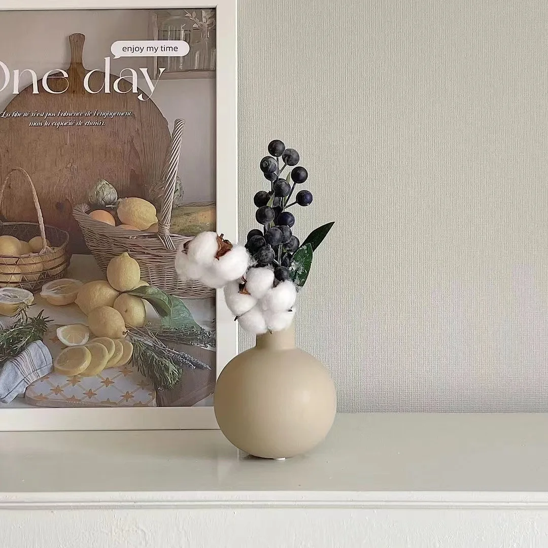 

Mutihome Japanese Wabi Sabi Style Ceramic Small Vase Decoration Desktop Decoration Living Room Flower Arrangement Dry Vase