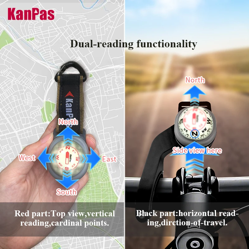 Innovative Dual-Reading Detachable Compass Ball for Both Biking and Outdoor/Luminous Floating Compass Ball/CAB-30L