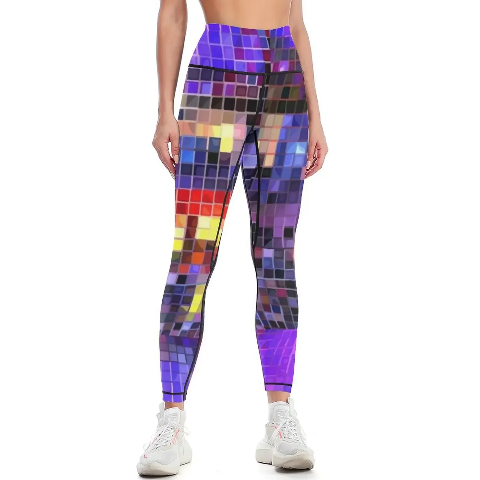 

Iridescent Disco Ball Pattern Leggings Sports pants for Jogger pants Women's fitness Legging sexy woman Womens Leggings