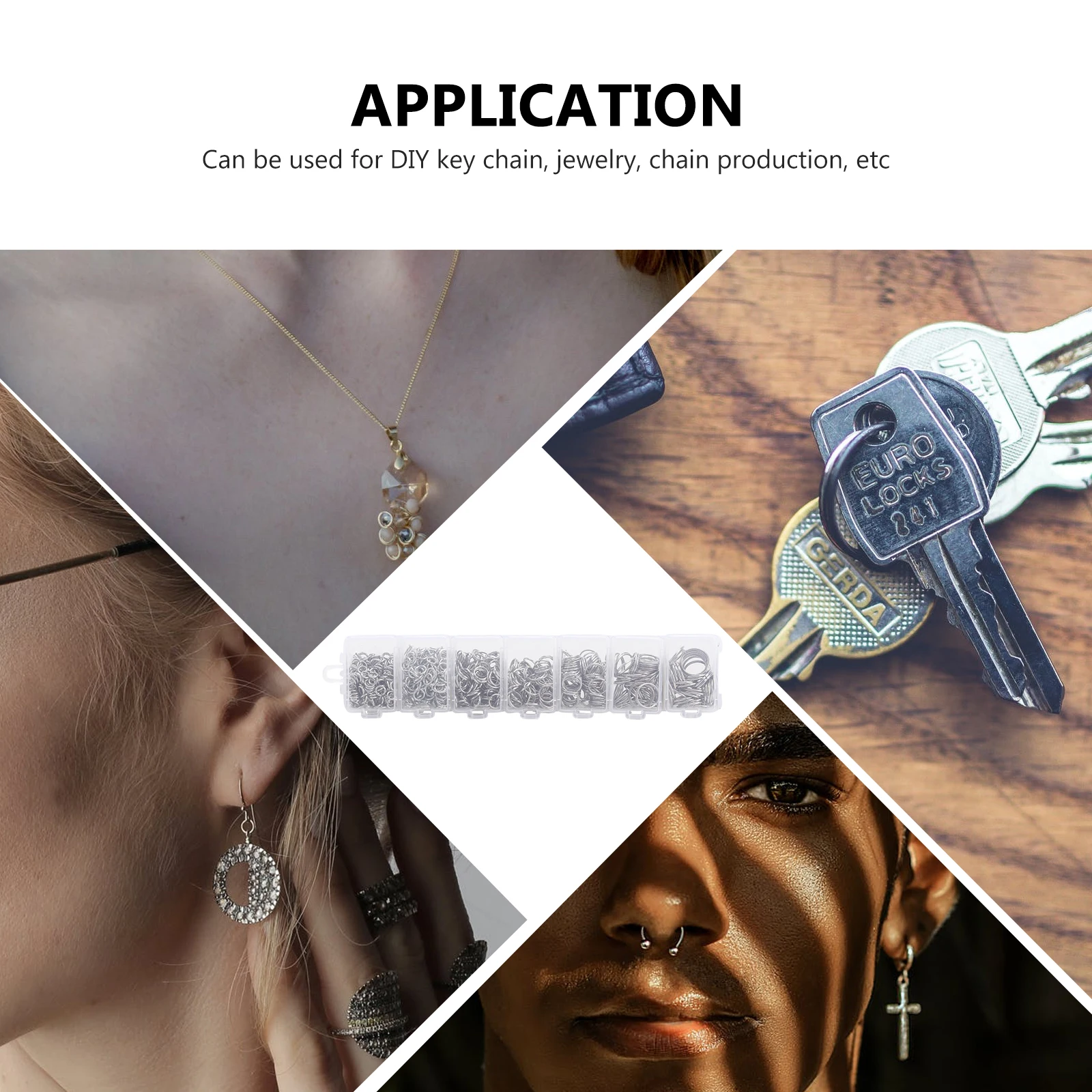 

Jewelry Making Accessories Diverse Sizes Open Jump Repair Kit for Necklaces Bracelets Earrings Lasting Storage