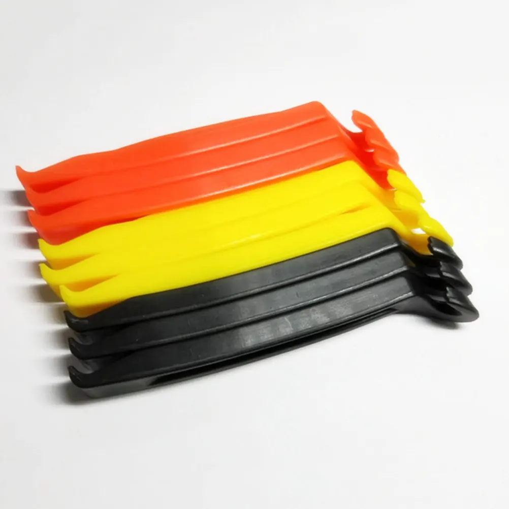 

3pcs Tire Levers Orange Ergonomic Bike Tire Repair Tool Plastic Pry Bar For Alloy Rims Compatible With All Bikes Cycling