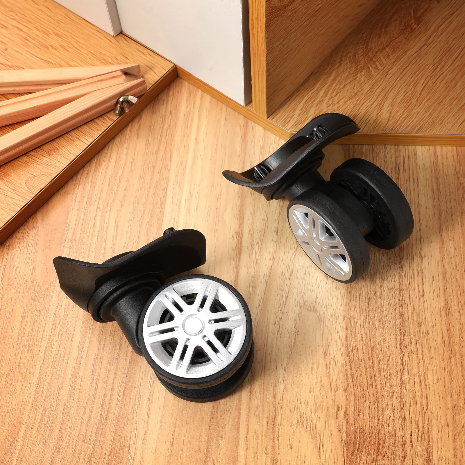 

4 pcs Luggage Replacement ABS Strong Flexible Quiet Travel Suitcase Parts Caster Universal Wheel Trunk Universal