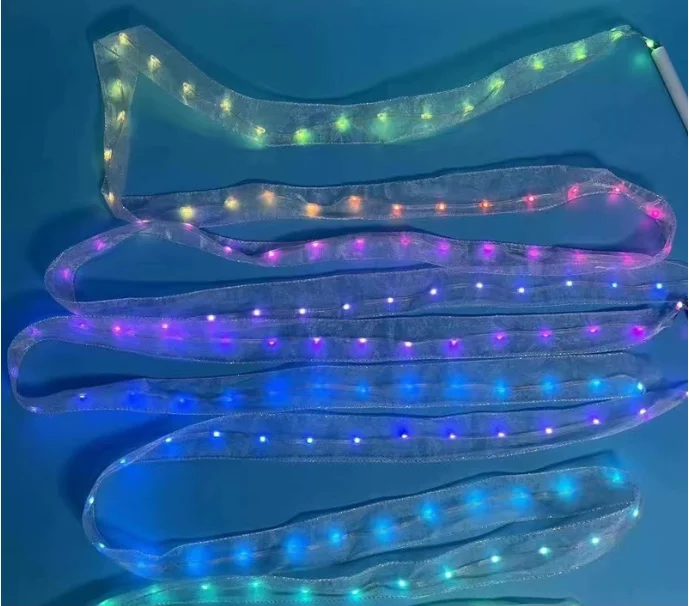 LED Rhythmic Gymnastics Ribbon Colorful Stage Performance Dancing Gym Ribbons