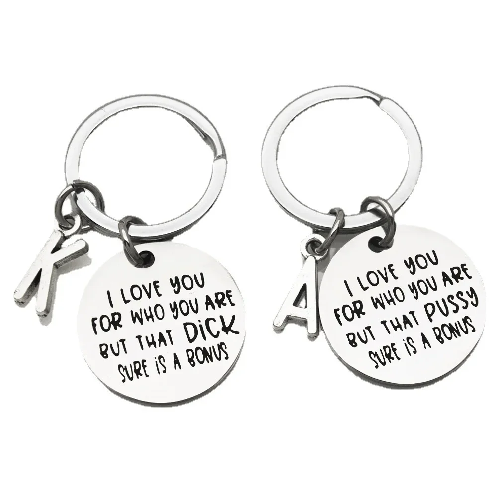 Cute I Love You for Who You Are Keychain Pendant Mother Father's Day Key Chains Husband Boyfriend gift