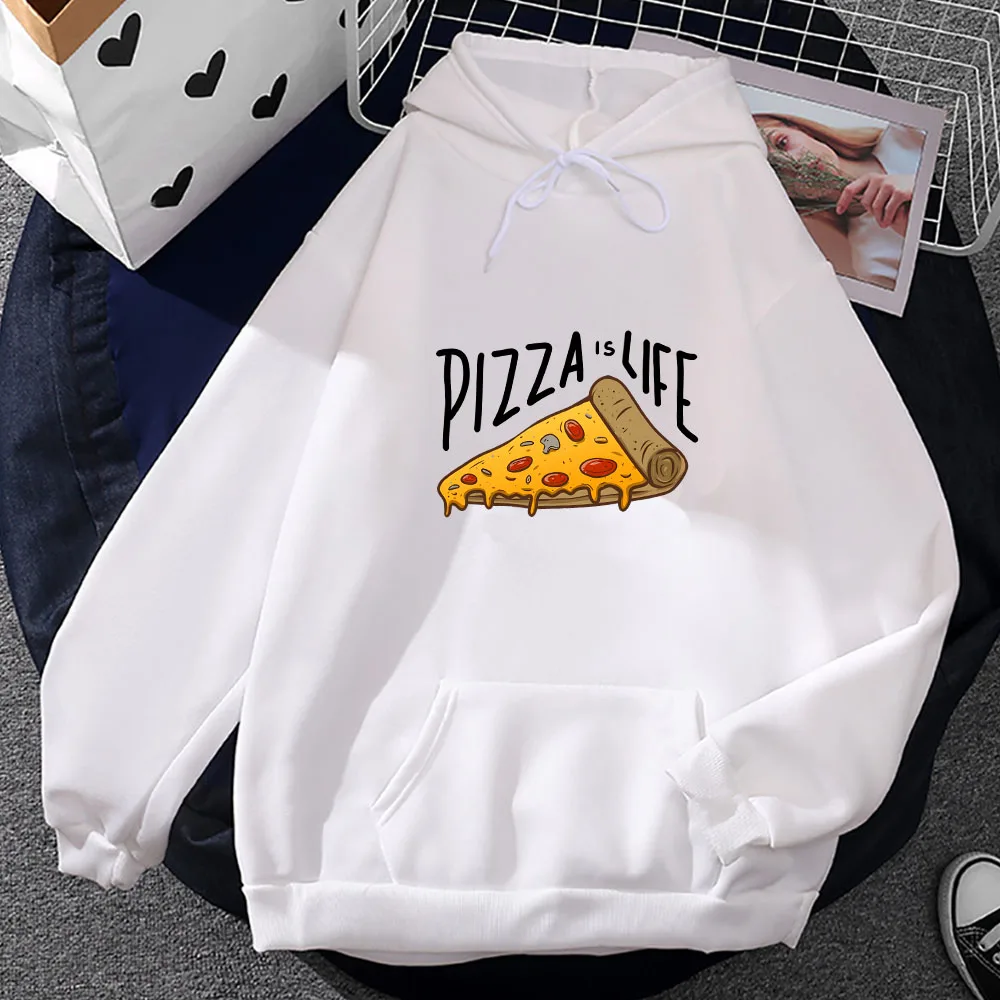 

Hawaiian Pizza Is Life Letter Print Pullovers New Prevalent Graphic Sweatshirts Unisex Autumn Long-sleeve Pullovers Manga Hoodie