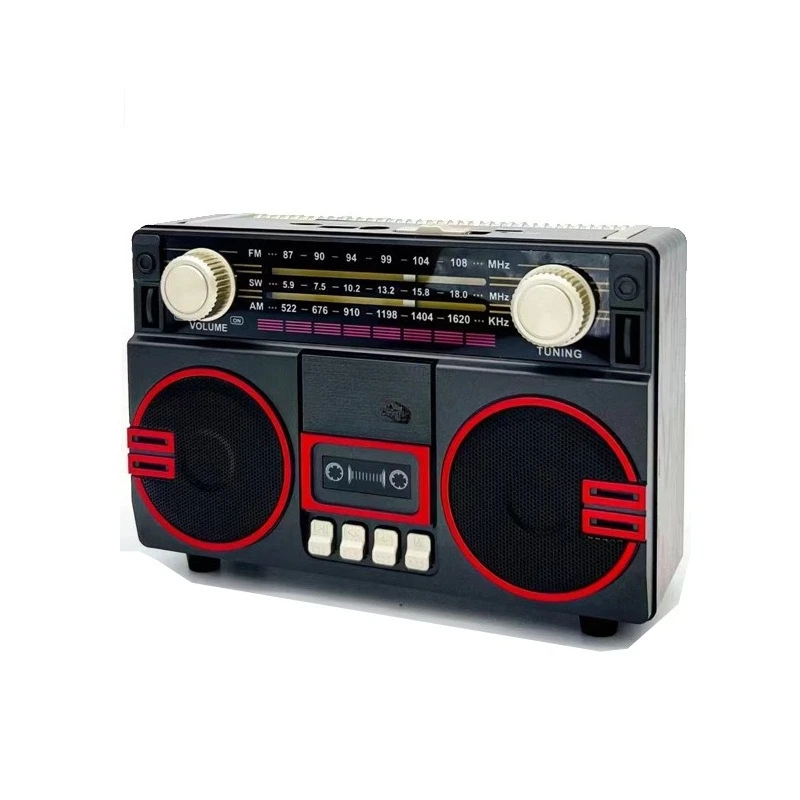 

Dual speaker multi-band bluetooth retro radio retro era machine