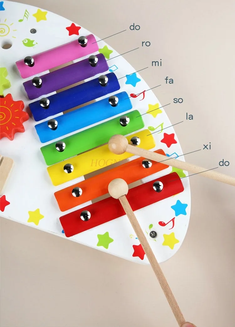 Educational Hand Knocking Qin Baby Muqin Musical Instrument Baby Children Music Knocking Toy Early Education Percussion