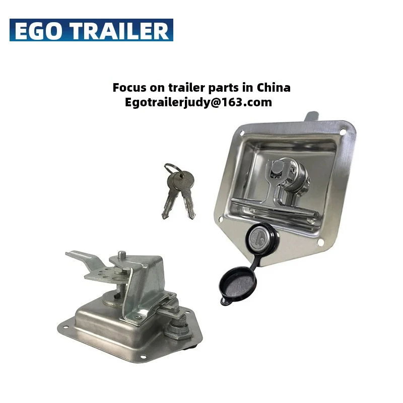 

EgoTrailer Folding T Handle Lock Latch Trailer Truck Camper Tool Box Stainless Steel