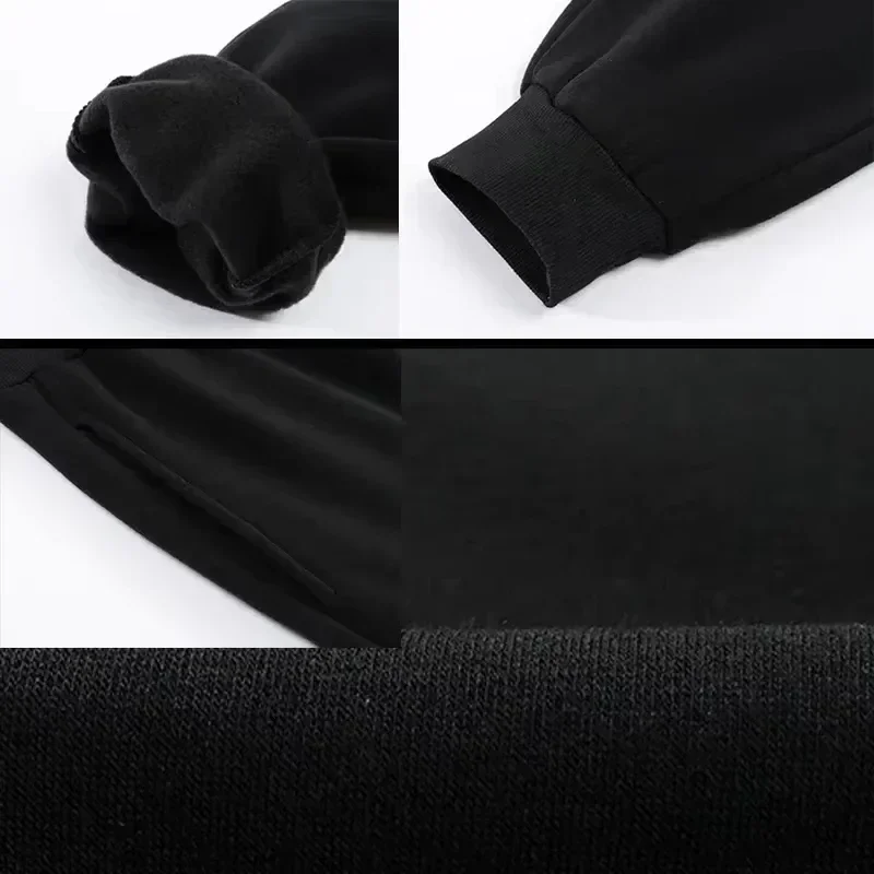 Herren Damen EVERLAST Bedruckte Fleece-Jogginghose Herbst Winter Outdoor Laufen Fitness Lässige Sport-Hose mit Kordelzug – Detail 2