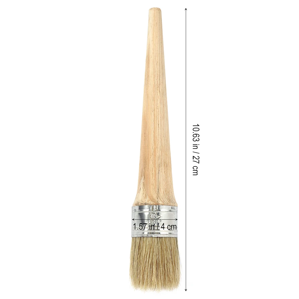 

2pcs Paint Brush 20Mm 25Mm Long Handle For Furniture Waxing Wood Painting Craft Detail Work Brushes Art Supplies