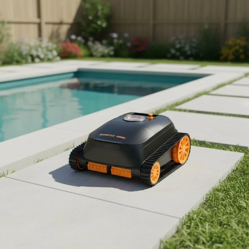 Cordless Automatic Robot Pool Cleaner High Filtration System IPX8 Waterproof Lithium Battery 60W Max Power for Pool