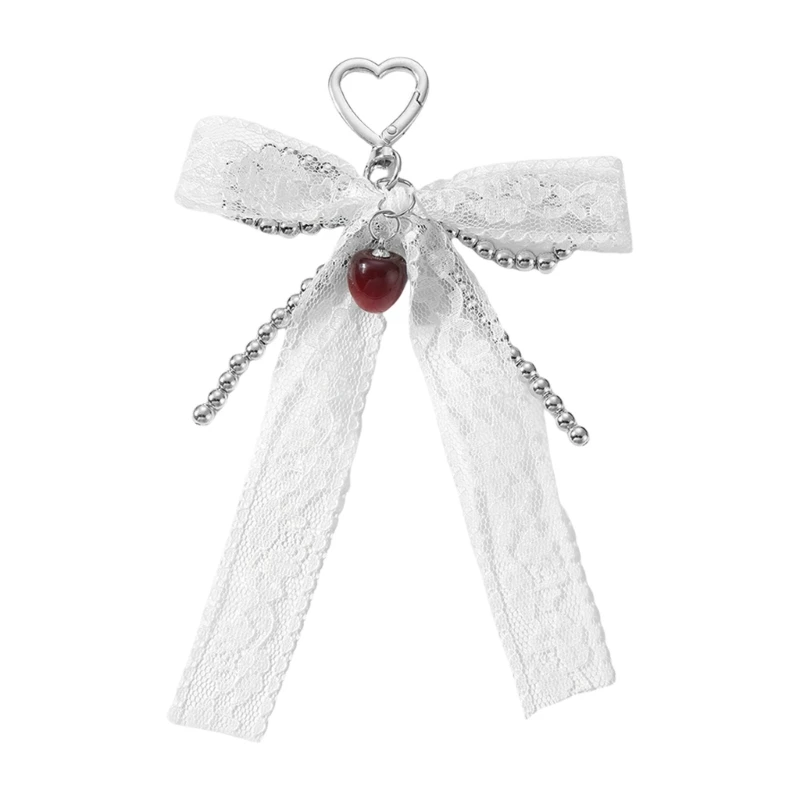 

E8FB Unique DIY Bag Charm Metal Bows Keychain Bag Pendant Fashion Accessories