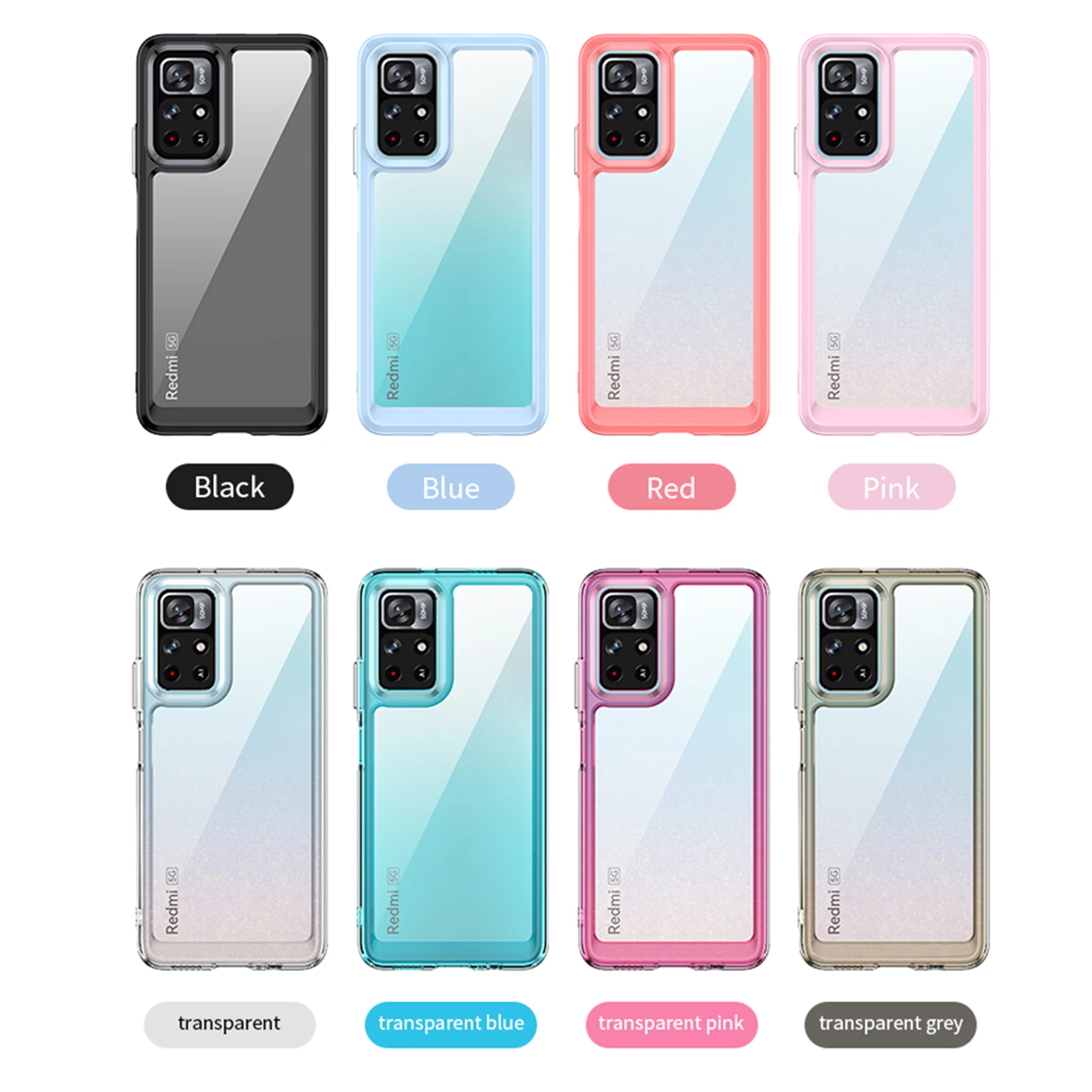 For Cover Redmi Note 11S 5G Case Redmi Note 11S 5G Capas Shockproof Phone Bumper New Transparent Clear Fundas Redmi Note 11S 5G