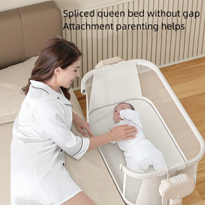 Baby multi-function foldable electric horizontal cradle intelligent baby coax baby comfort sleeping basket