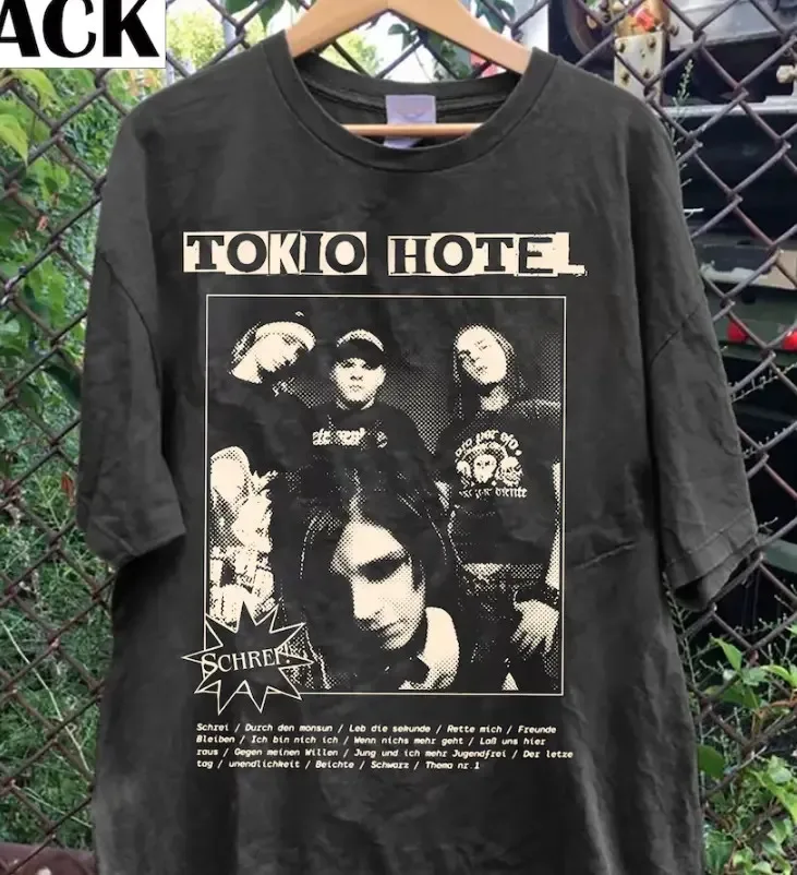 Camisa gráfica Tokio Hotel, álbumes de regalos de música de banda LT347