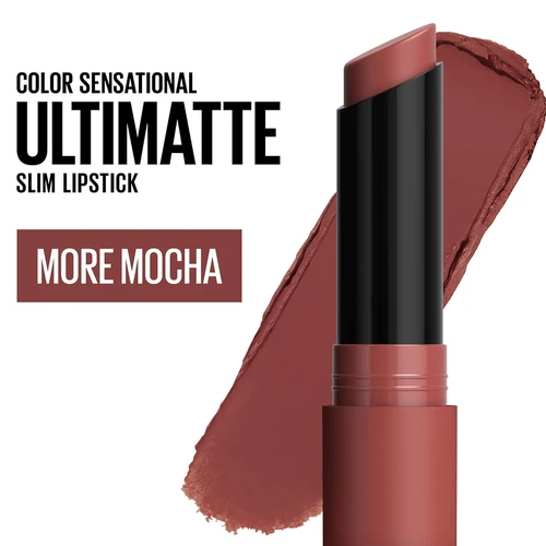 Maybelline New York Slim Matte Lipstick # 899: Fórmula aterciopelada mate, altamente pigmentada y sin aglomeración