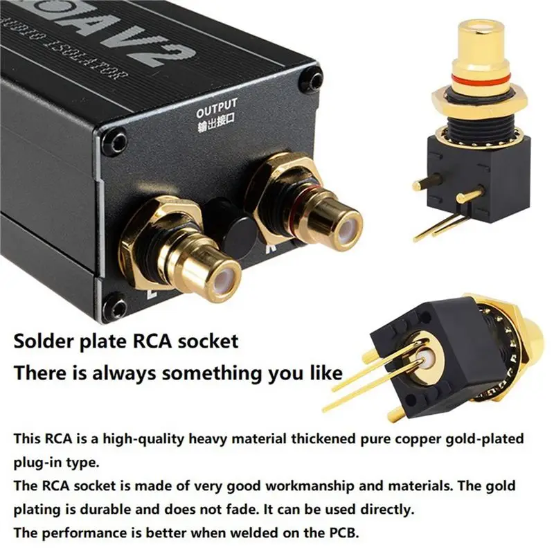 T-Top-Rated-1 PCS PRO AV2 2CH Hifi Audio Isolator Audio Noise Filter RCA Noise Isolator Audio Signal Reducer