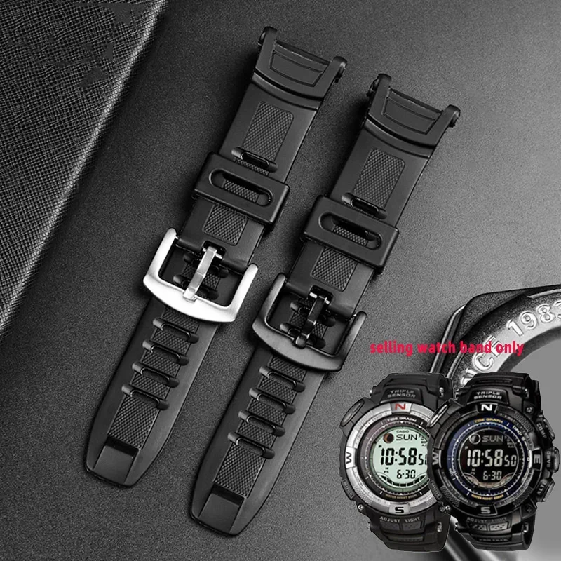 ل كاسيو PRG-130Y PRW-1500 PRW-1500Y سلسلة حزام خاص PROTREK الرجال الرياضة الراتنج ساعات سيليكون الفرقة سوار