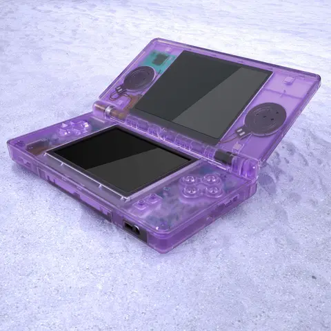 Nintendo DS Lite용 eXtremeRate 교체용 전체 하우징 쉘, NDSL용 맞춤형 케이스 커버 버튼 스크린 렌 - 클리어 시리즈