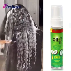 Mousse coiffante pour cheveux bouclés, contrôle des frisottis, parfum agréable, huile d'olive, étiquettes, 100ml