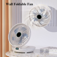 Portable Cooling Fan Folding Wall-Mounted Table Electric Fan Rechargeable/ USB Power Household Dual Use For Home Kitchen Office