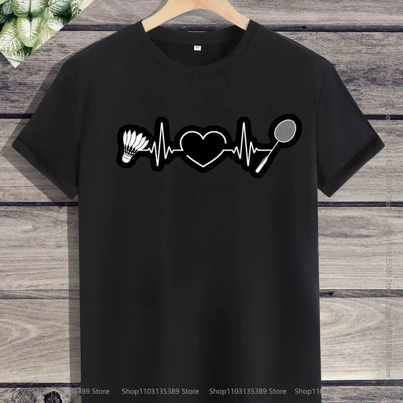 I Love Badminton T-shirt Foe Men Summer Short-sleev  Sport T Shirt Tops  Y2k  Tee Tshirt  Men Clothing Camisetas 4xl