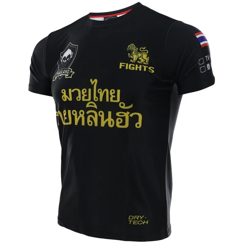 Lotus Short Sleeve MMA Running Leisure Fight Sports T-shirt Comprehensive Fighting Training Fitness