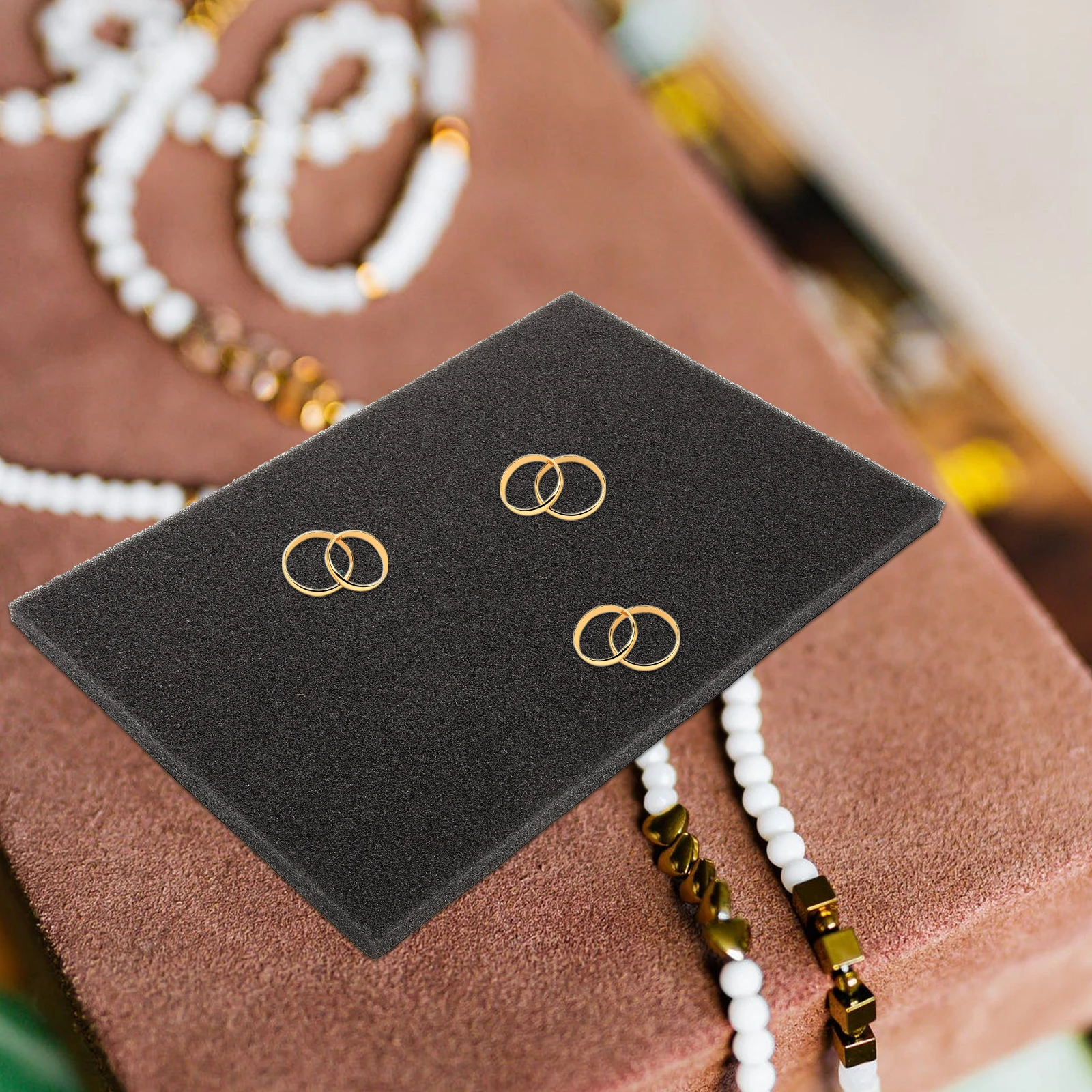 

Jewelry Box Inserts Ring Display Pad ganizer Tray Inserts for Earrings Rings Accessories Storage Foam Lining Holder