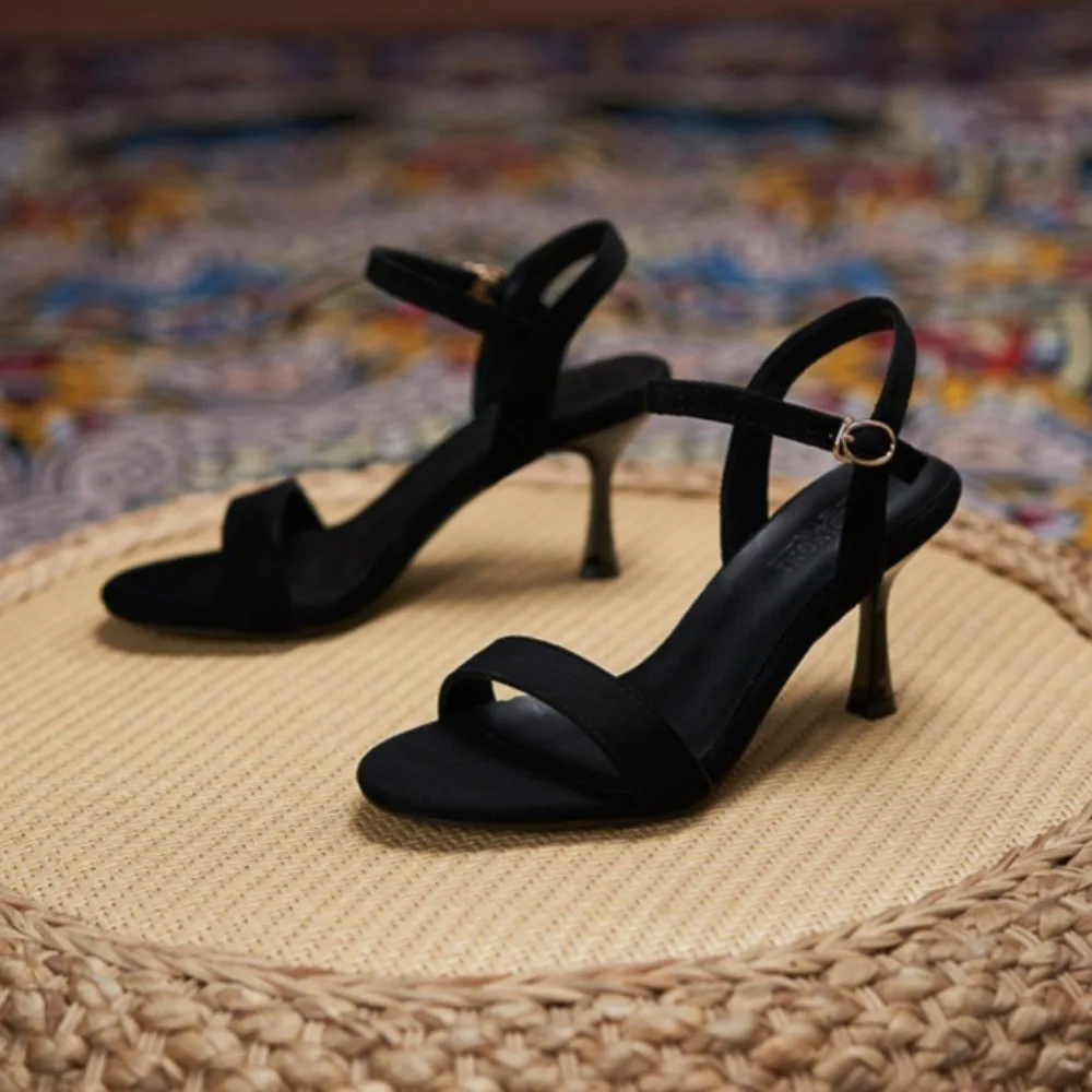 Sandalias para Mujer, Tacones Altos, Sandalias Sencillas de Tacón Alto, Cómodas para Mujer, Talla Pequeña 32 33, Talla Grande, Zapatos de Verano para Mujer 44