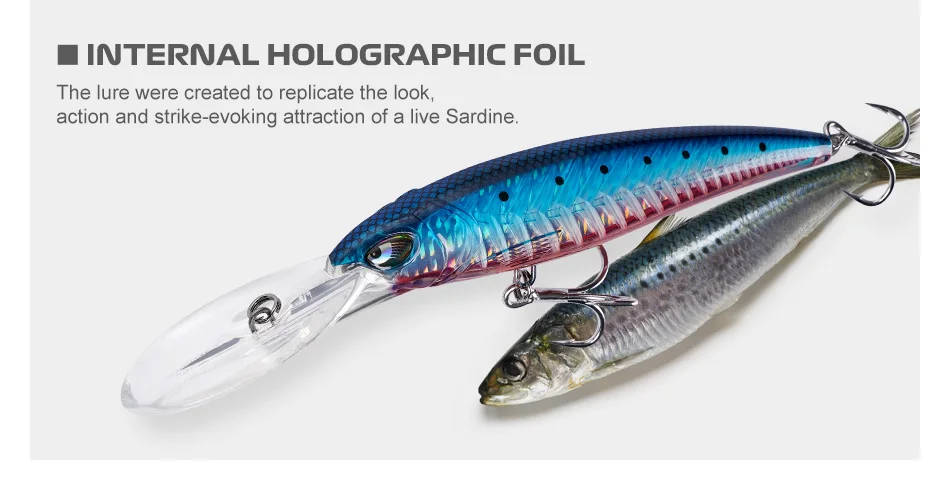 NOEBY Deep Diver Trolling Minnow 140mm 47g 180mm 94g Verstärkter Fischgräten-Hardbait für Offshore-Großwildfischerei – Detail 7