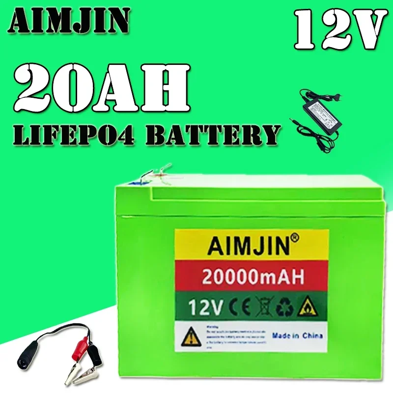 

12V 12.8V 20Ah Lifepo4 Battery Pack 32700 Built-in 40A Same Port Charge and Discharge Balance BMS 12V Power Supply