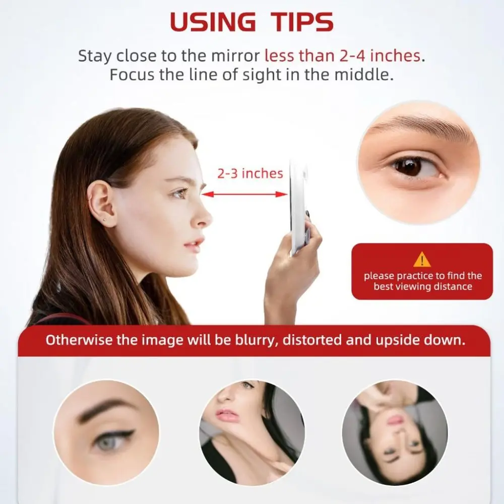 Specchio ingranditore per trucco 30X da 6 pollici con 3 ventose Specchio ingrandito da viaggio Montaggio Specchio cosmetico rotondo Rimozione punti neri