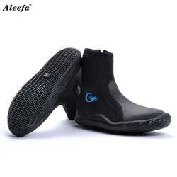 Bottes en caoutchouc imperméables pour la pêche, la plongée en apnée, la natation et le saisi, 5mm, 3, 4