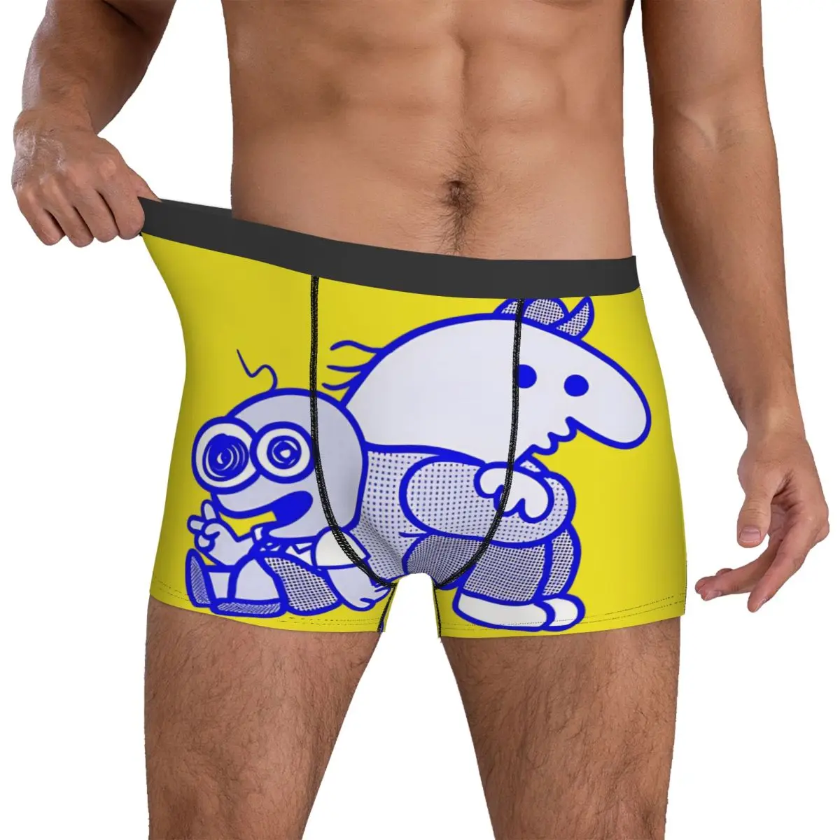 

Pim And Charlie Smiling Friends Underwear Breathable Underpants Pattern Shorts Briefs For Men 3D Pouch Large Size Trunk