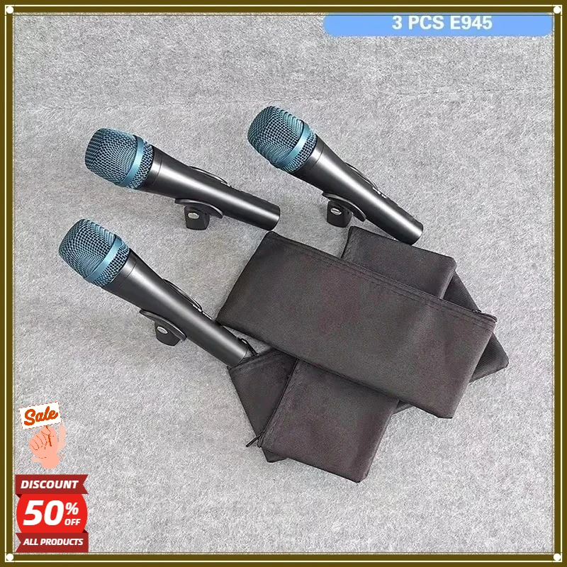 

Микрофон 2026 TOP, 3 шт., серия Evolution 900, динамический микрофон E945 для живых выступлений, караоке, прямых трансляций, конференций, пения