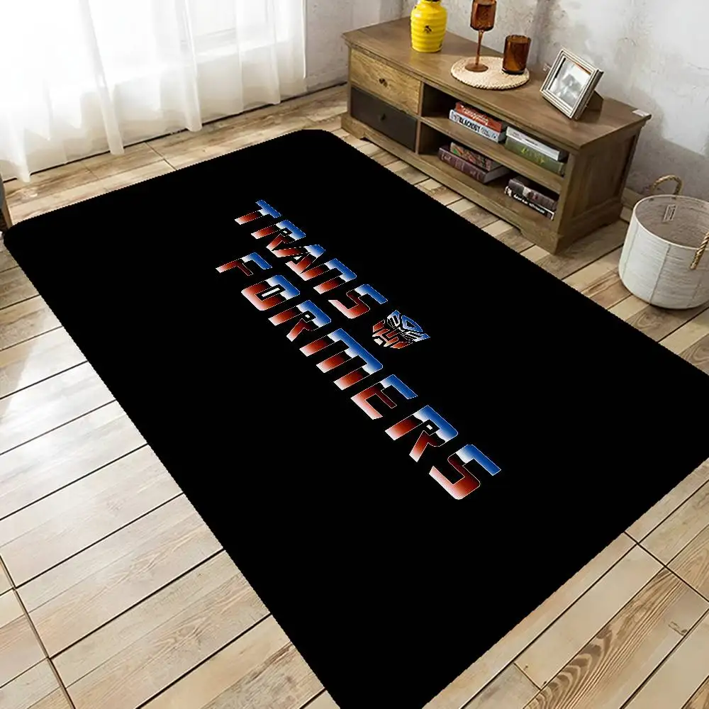 Cartoon T-Transformers Autobots Bathroom Mat Non-Slip Laundry Room Mat Laundry Decor Balcony Child Living Toilet Rug