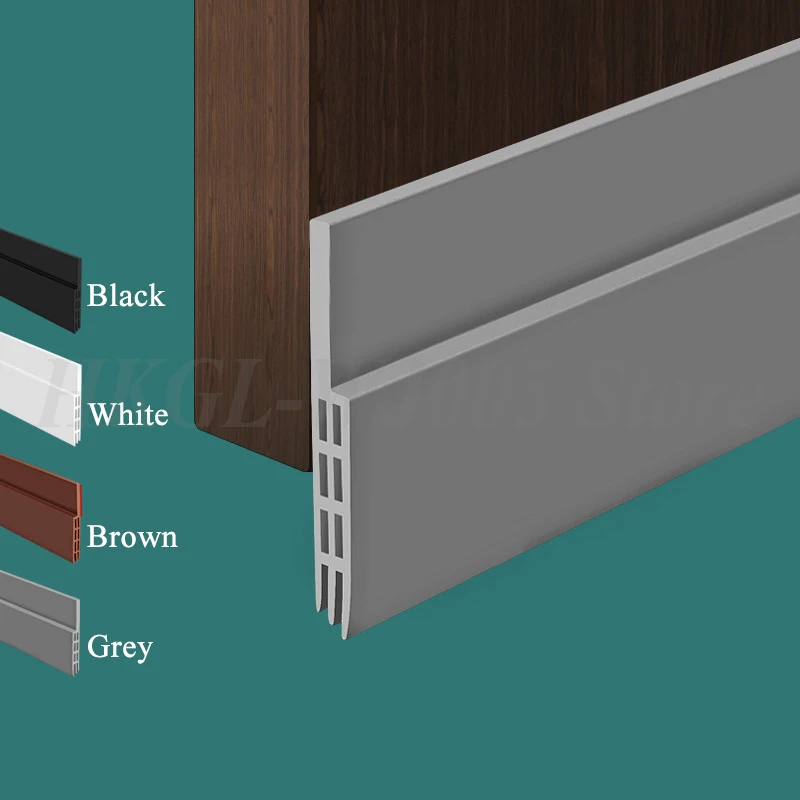 1 Meter TPE Door Bottom Sealing Strip Self-Adhesive Porous Seal Strip for Door and Window, Waterproof, Windproof, Dustproof