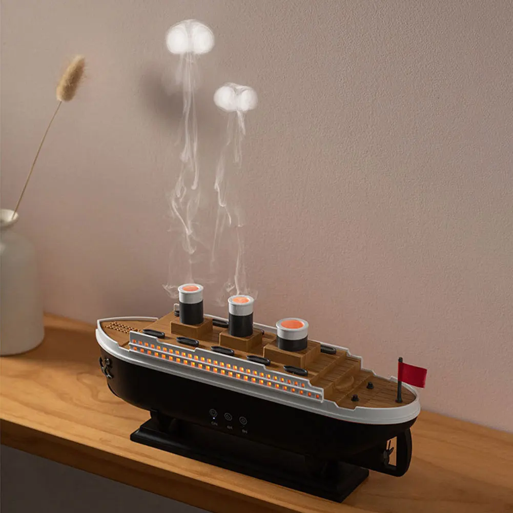 

250ml Ocean Liner Aroma Air Humidifier with Remote Control Essential Oil Diffuser Aromatherapy Diffuser for Home Bedroom Office