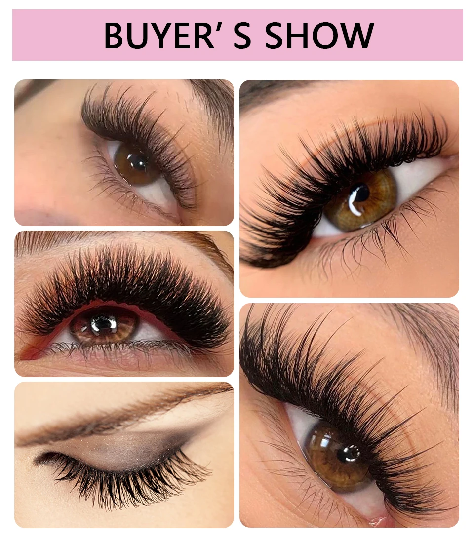 Rujade 0,07/0,10mm 3D 4D 5D 6D Lange Vorbereitete Russische Volumen-Wimpernverlängerungen aus Kunstnerz Weiche Natürliche Wimpern – Detail 12