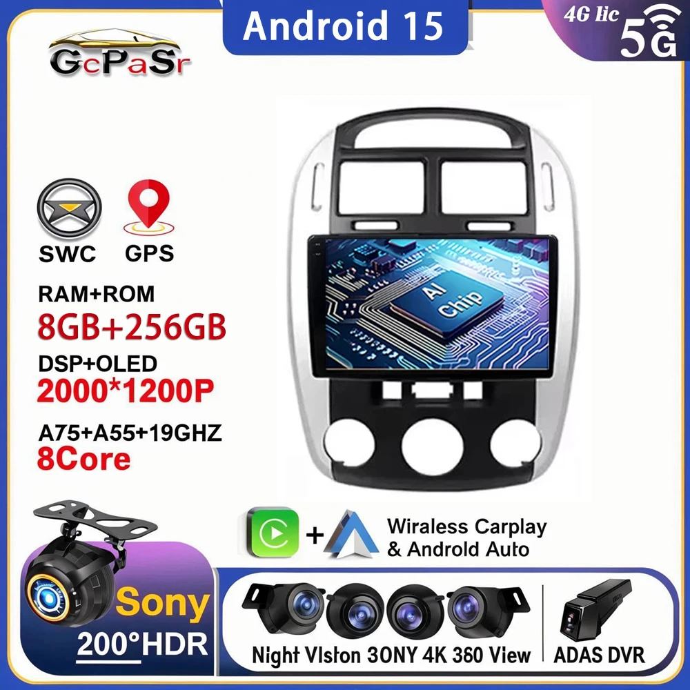 

9 "4G авто радио Android 14 для Kia Cerato 1 LD 2004 2005-2008 Мультимедийный плеер GPS-навигация Стерео головное устройство без 2din DVD