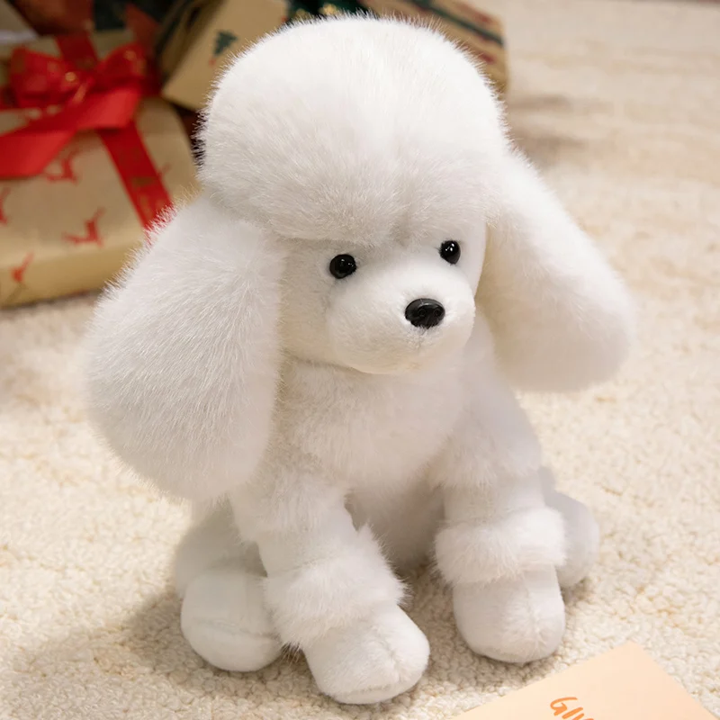 25cm Cartoon Cute Poodle Plush Doll Pillow Long Hair Big Ears Dog Plush Toy Animal Stuffed Home Decoration Gift For Friends