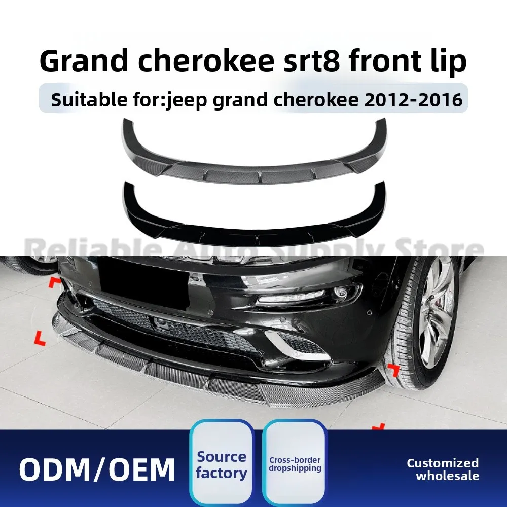 

For Jeep Cherokee Grand Cherokee SRT8 2012-2016 Front Bumper Lip Spoiler Add-on High Quality Durable Design