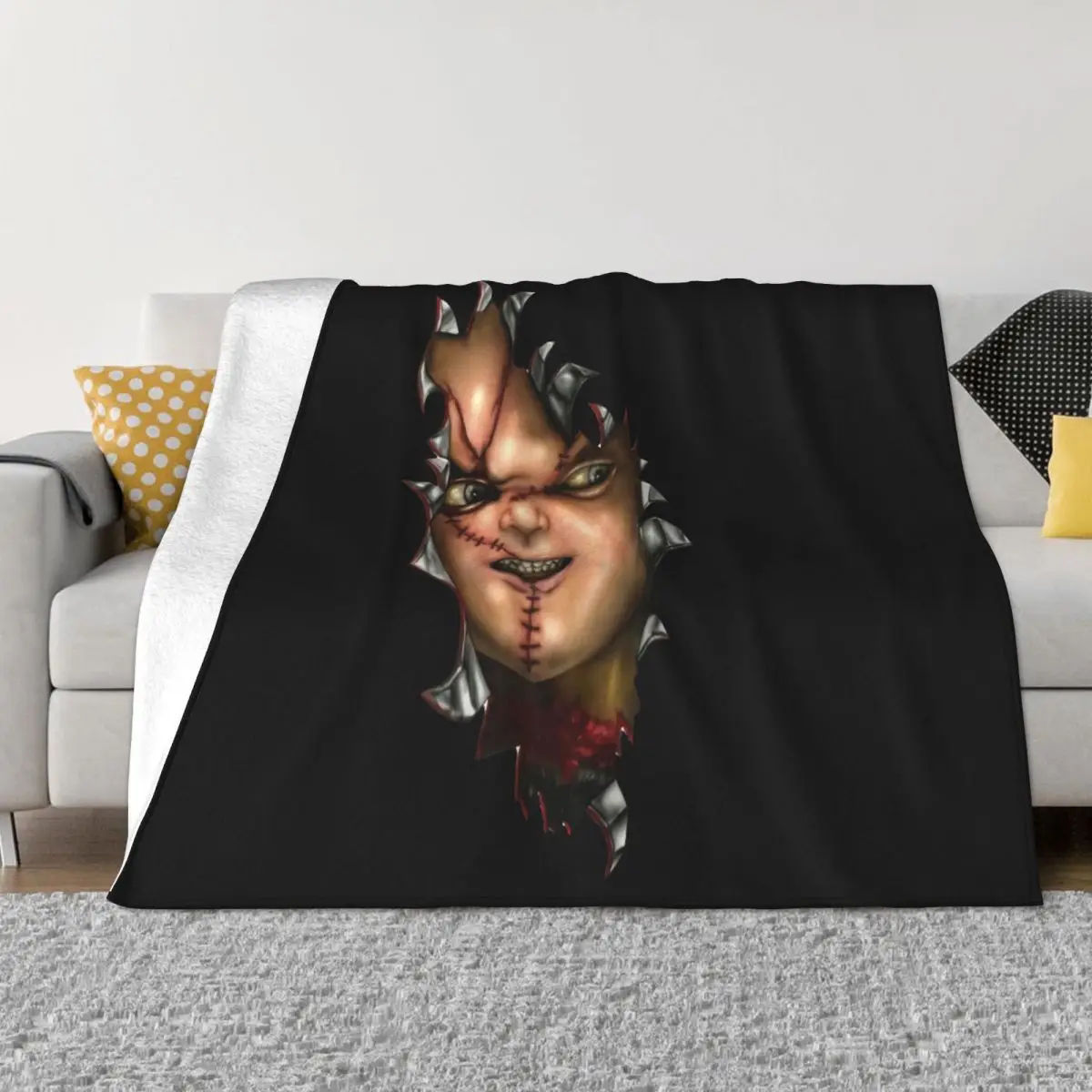 Mens Chucky Pop Out Childs Play Classic Funny S M L Xl Gift Xmas Women Men Throw Blanket