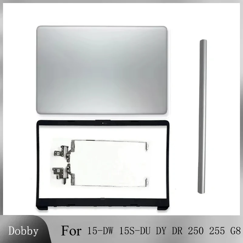 Replace Case Kit For HP 15-DW 15S-DU 15S-DY 15S-DR 15Z-GW 250 255 G8 G9 TPN-C139 LCD Back Cover Front Bezel Hinges Cover Silver