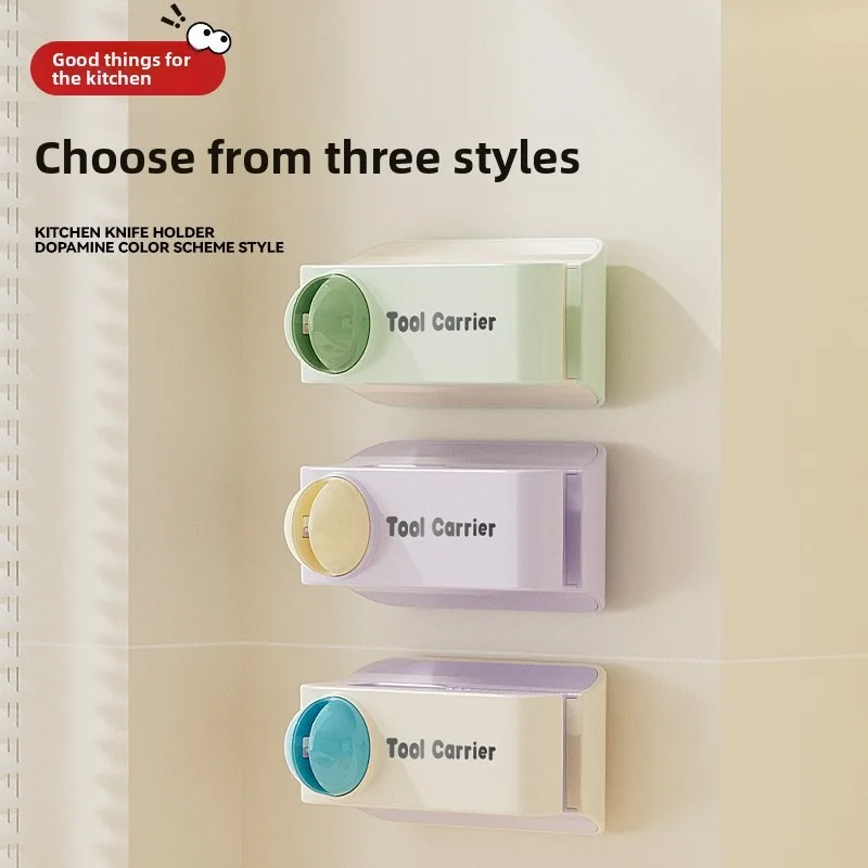 New Multi-functional Countertop Knife Storage with Built-in Sharpening, Hole-Free Kitchen Storage Gadget for Home Use